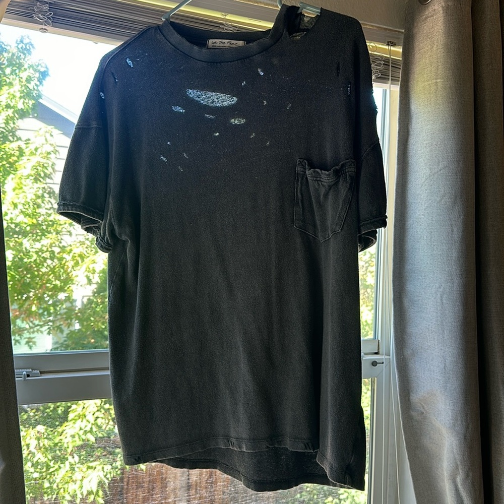 We The Free Distressed oversized Tee- Medium